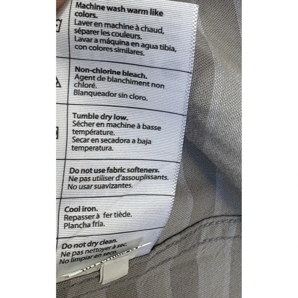 Carhartt Men's 2XL Shirt Gray Strips Button Down Workwear Loose Fit Short Sleeve